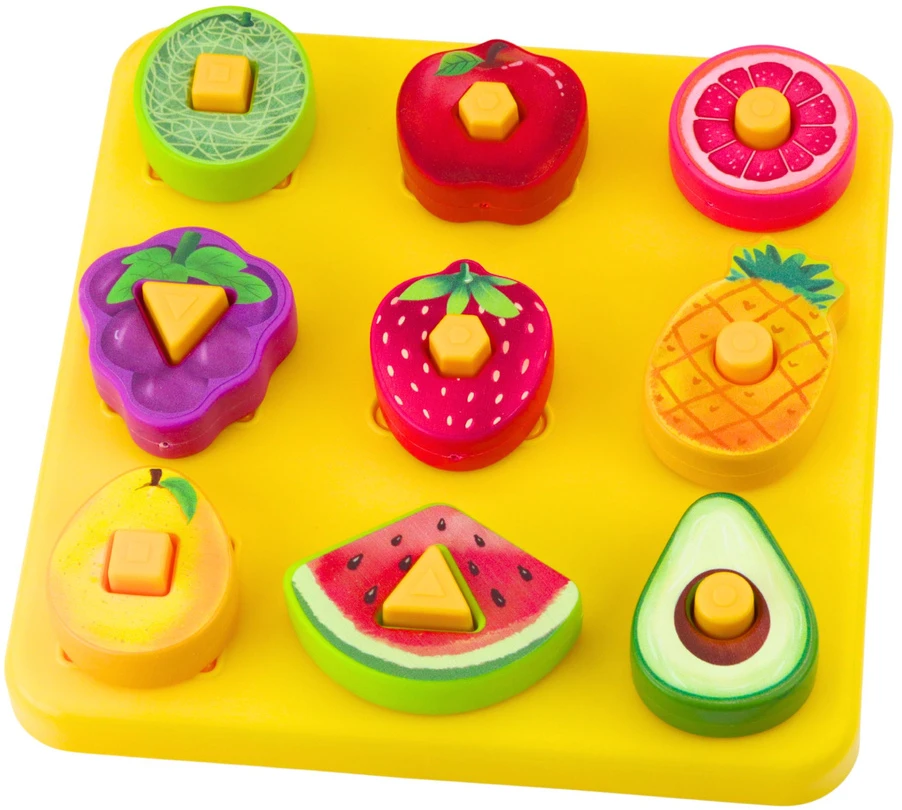 Lean Toys Vaikiška lavinamoji dėlionė „Geometriniai vaisiai“