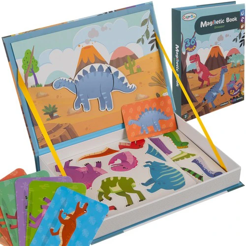 Kruzzel Magnetinė dėlionė dėžutėje – dinozaurai 24730