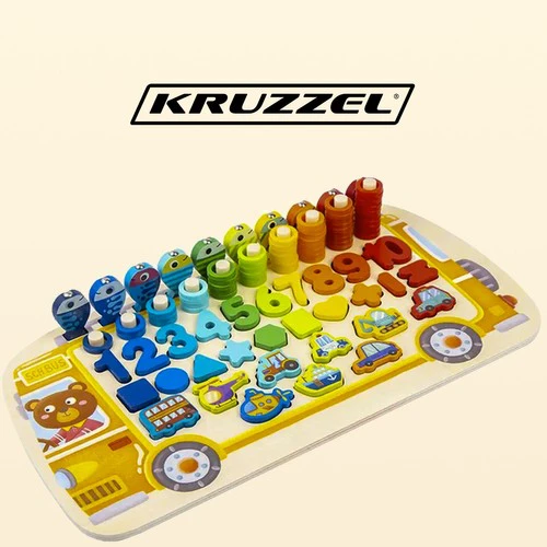 Kruzzel Medinė dėlionė - rūšiuotojas 6in1