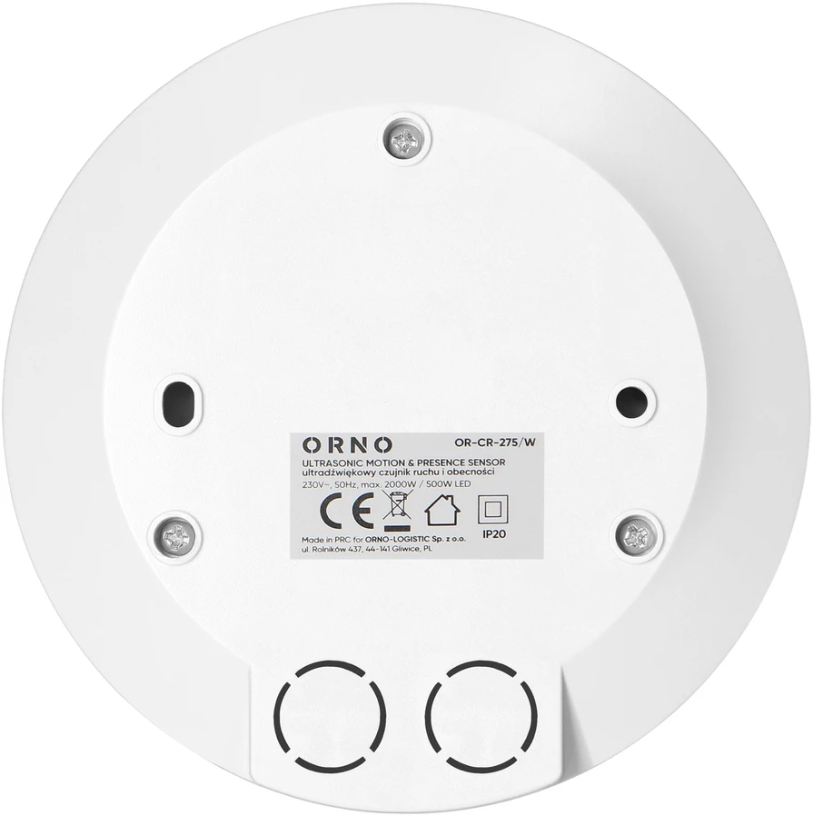 Orno Ultrasoniczny Ultragarsinis judesio ir buvimo jutiklis, 360 laipsnių, IP20, 2000 W, itin plokščias - 2,5 cm