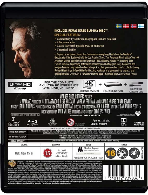 „Unforgiven“ (4K UHD ir „Blu-ray“)