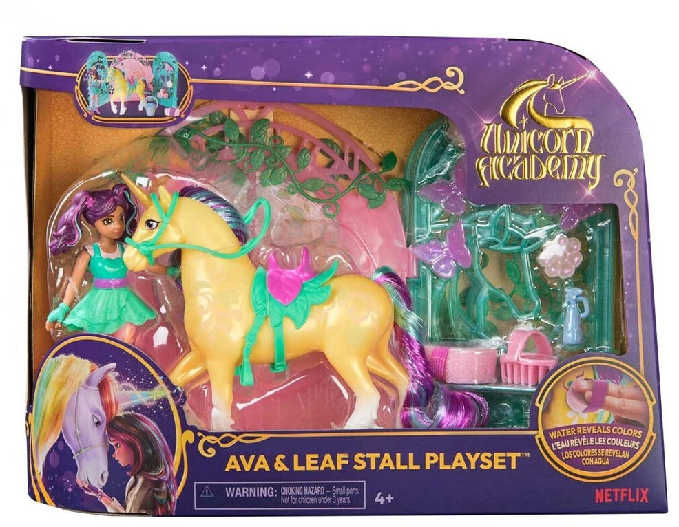 Spin Master Unicorn Academy Vienaragio akademija – Ava ir lapų prekystalio žaidimų rinkinys – (6072051)
