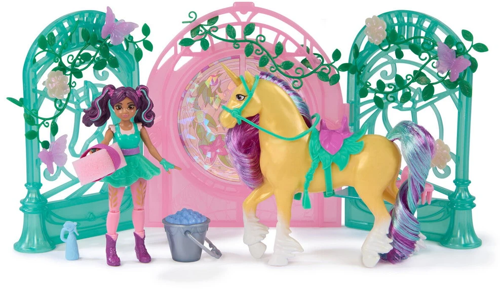 Spin Master Unicorn Academy Vienaragio akademija – Ava ir lapų prekystalio žaidimų rinkinys – (6072051)