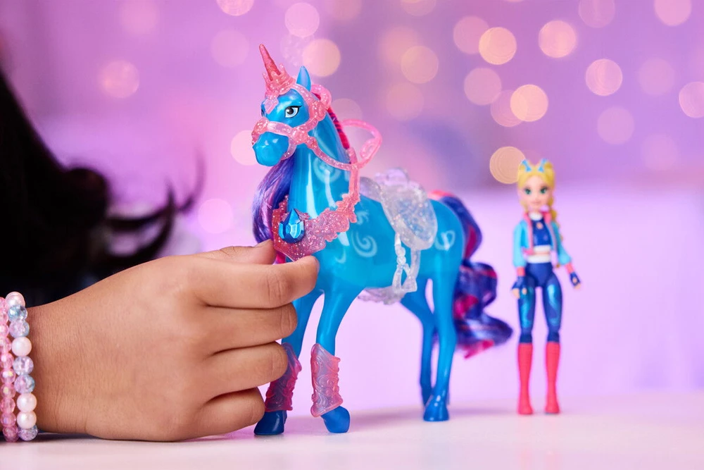 Spin Master Unicorn Academy Vienaragio akademija – traukinukas ir švytinti upė (6075347)
