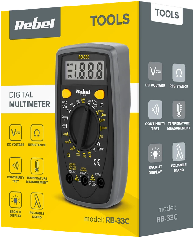 Multimetras Rebel RB-33C