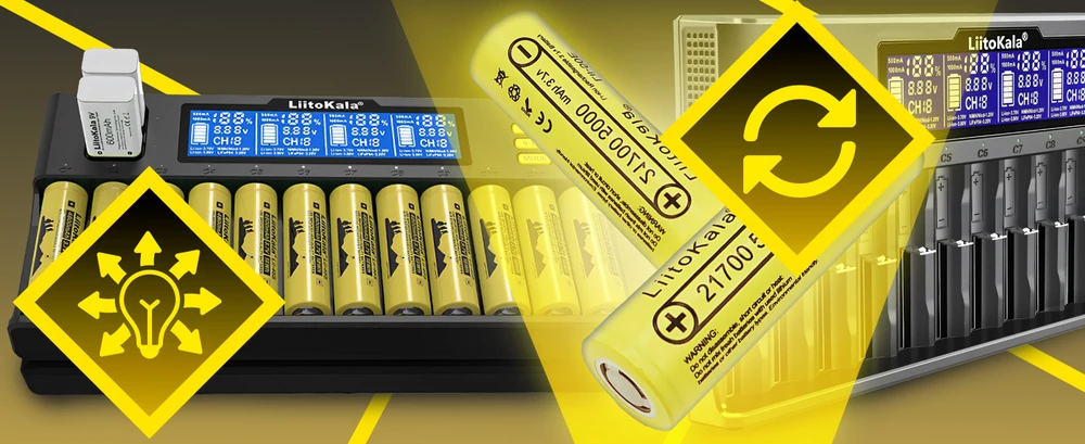 Uniwersalna Universali Universalus AA AAA baterijų įkroviklis, 12 kanalų, LCD ekranas - ER1156