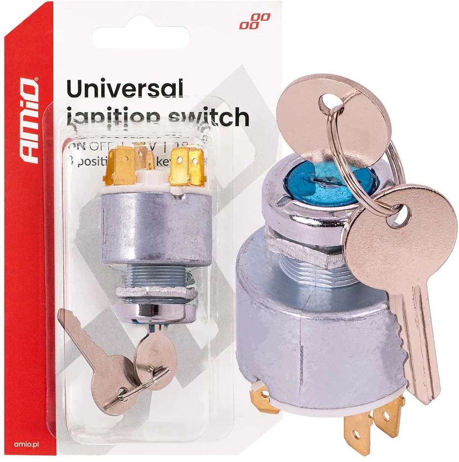 Universalus užvedimo (uždegimo) jungiklis 12 V AMIO-04437