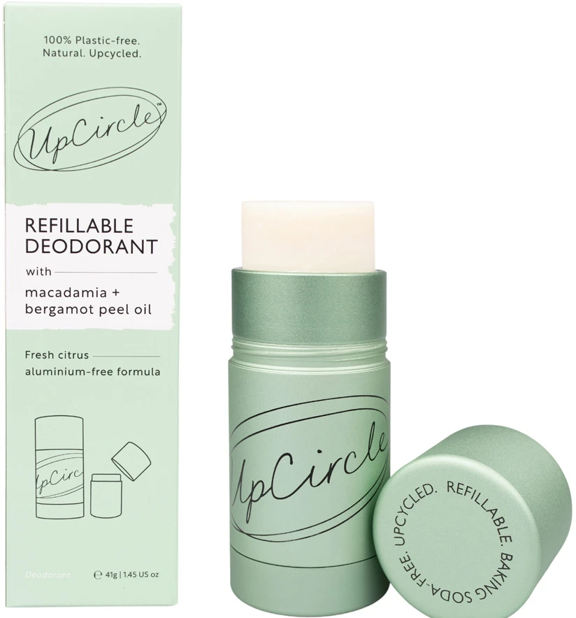 „UpCircle“ – daugkartinio pildymo dezodorantas – makadamijos ir bergamotės – 41 g