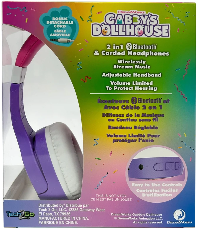 Nezatříděno Upcoming Minds „Ekids“ – belaidės „Bluetooth“ ausinės „Gabby's Dollhouse“