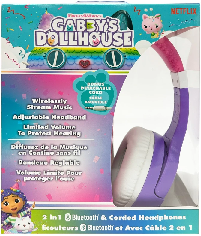 Nezatříděno Upcoming Minds „Ekids“ – belaidės „Bluetooth“ ausinės „Gabby's Dollhouse“