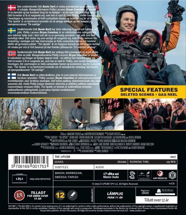 „Upside“, „Blu-ray“ – „Neliečiamieji“ „Blu-ray“ – amerikietiška prancūzų teatro / kino hitų versija