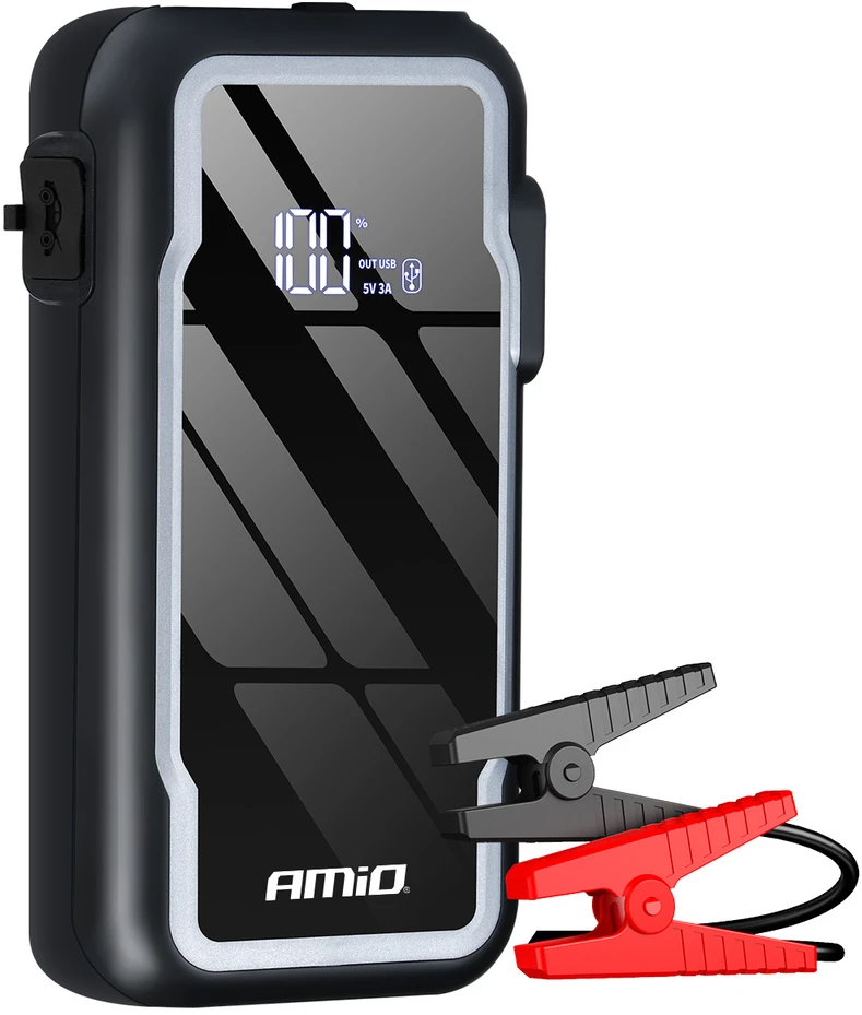 3in1 Automobilinis užvedimo įrenginys/LED/Powerbank 12V 12Ah 1600A AMIO-04678