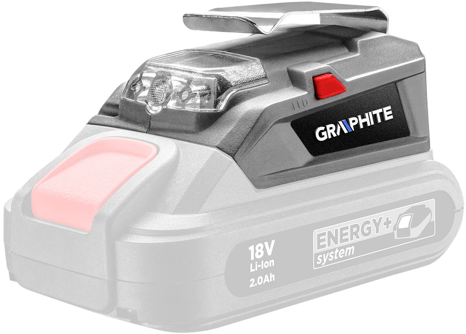 Graphite adapteris su LED žibintuvėliu