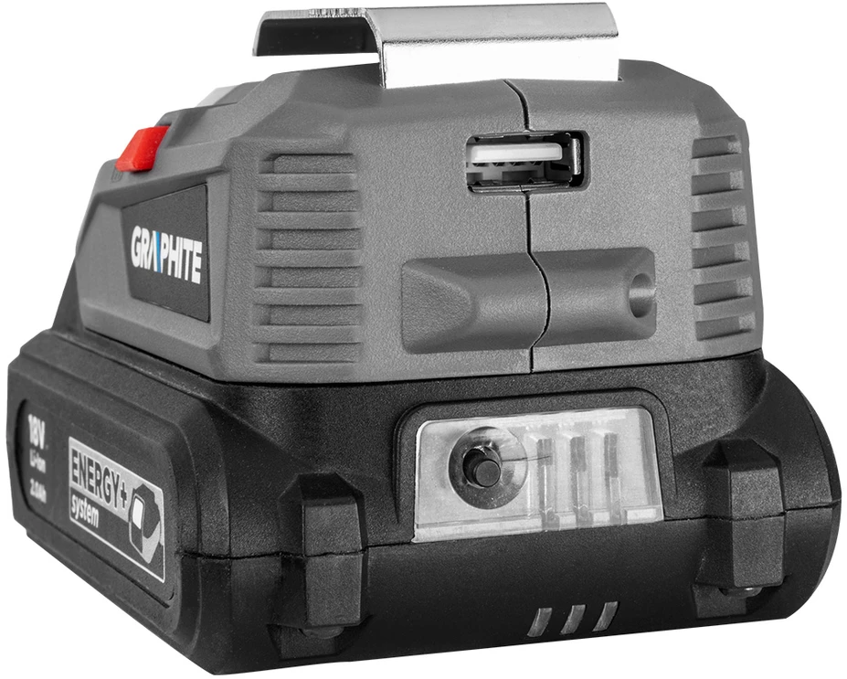 Graphite USB adapteris – „Energy+“ LED žibintuvėlis, be baterijos
