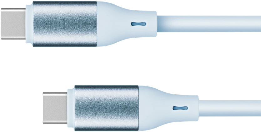 USB tipas C – C tipo USB kabelis 1 m silikono mėlynas Kruger & Matz Basic