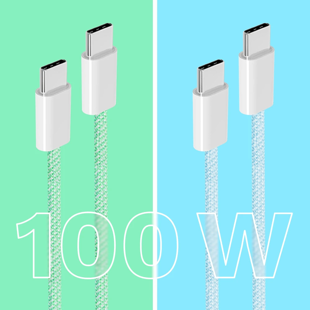 C tipo USB – C tipo USB kabelis 100 W, 1 m Žalias Kruger & Matz Basic