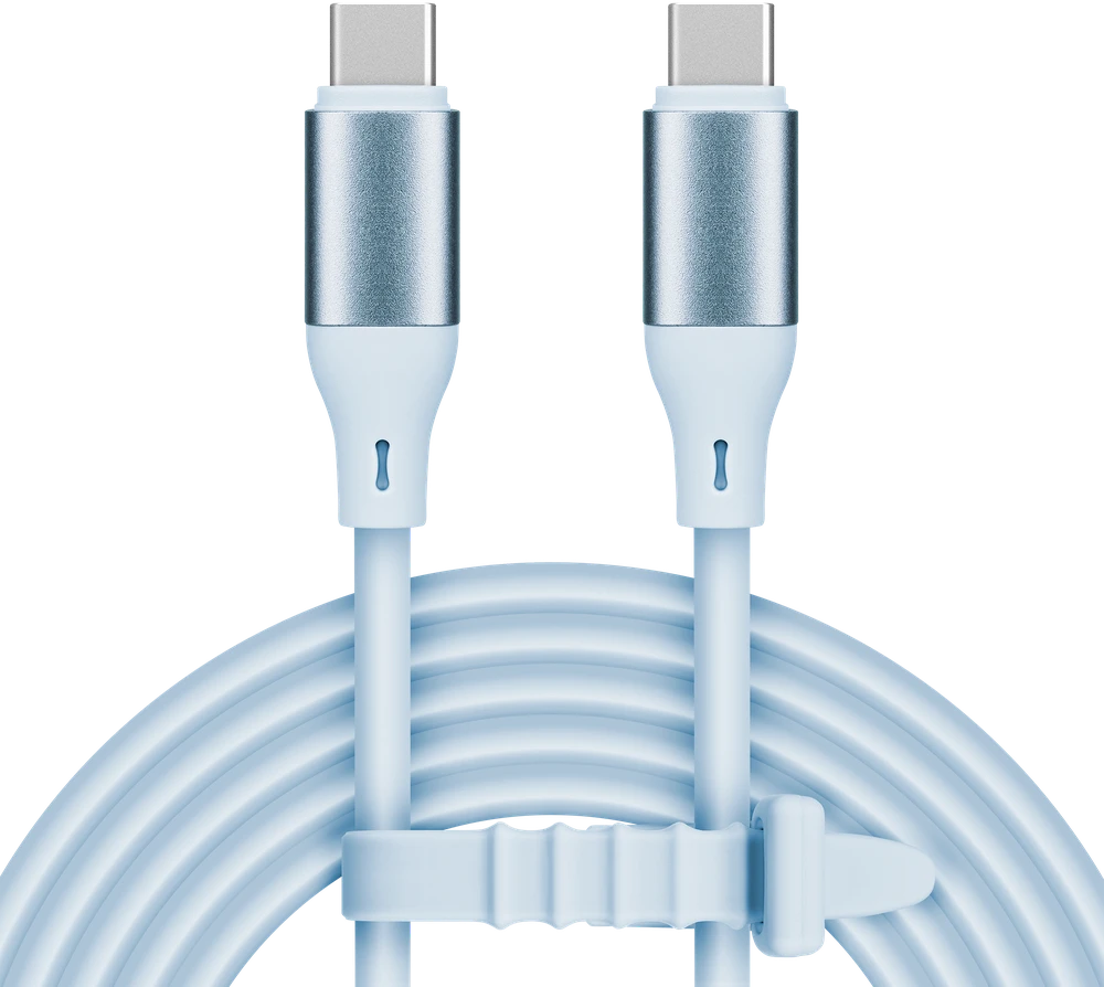 USB tipas C – C tipo USB kabelis 1 m silikono mėlynas Kruger & Matz Basic