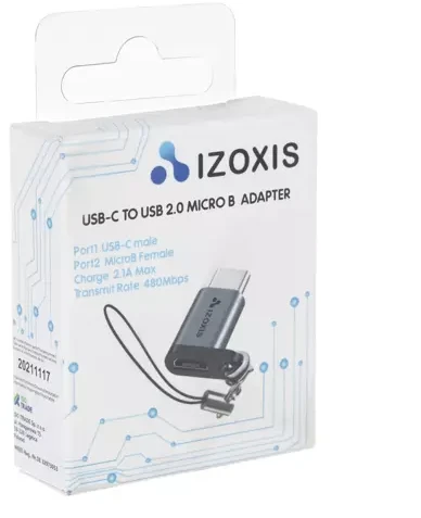 Izoxis USB-C - USB micro B 2.0 adapter