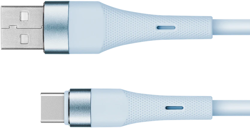 USB – C tipo USB kabelis 1 m silikoninis mėlynas Kruger & Matz Basic