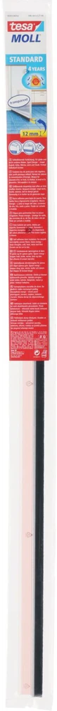 TESA USZCZELKA SZCZOTKOWA POD DRZWI 1m x 37mm PRZEZROCZYSTA