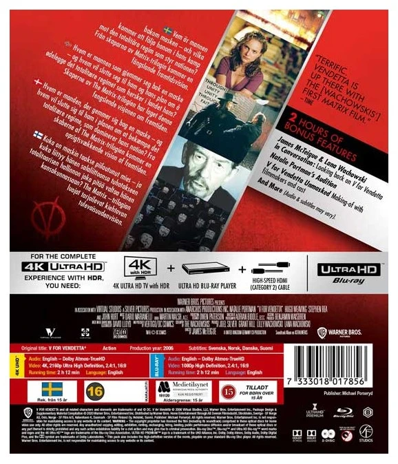V – kerštas (4K Ultra HD Blu-ray + Blu-ray)