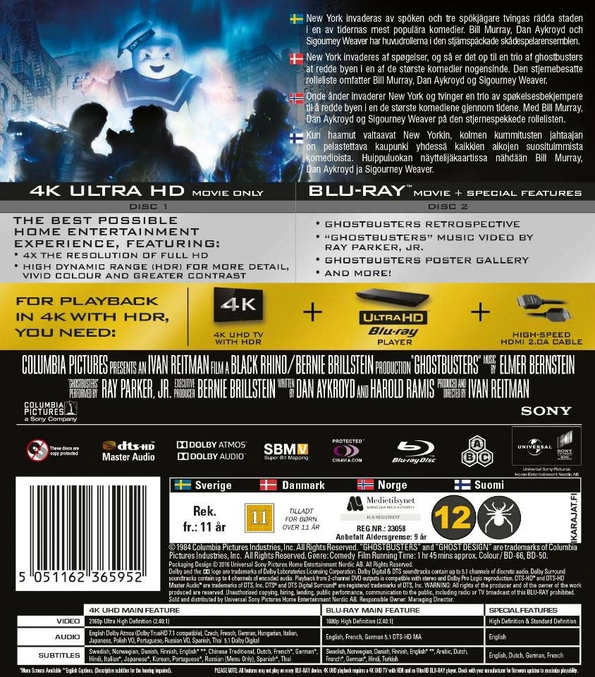 Vaiduoklių medžiotojai (4K Blu-ray)