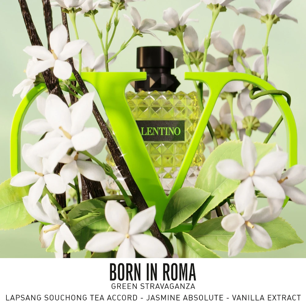 Valentino Donna Born In Roma Žalias Stravaganza EDT tualetinis vanduo moterims, 30 ml