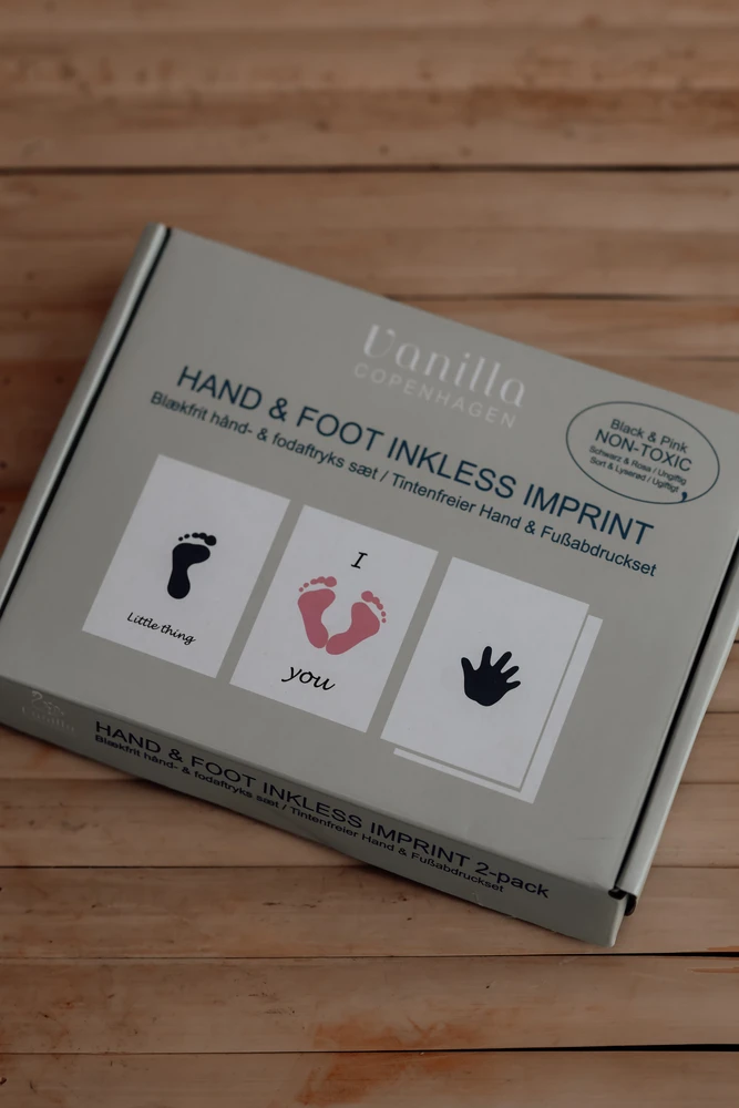 „Vanilla Copenhagen“ – rankų ir kojų higieniniai įklotai be rašalo – rožinės/juodos spalvos – vieno dydžio (MEMO0424)