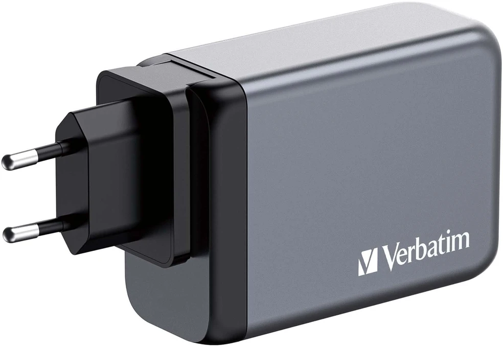VERBATIM įkroviklis GNC-240 GaN su 4 prievadų 240 W USB oro kondicionieriumi ES / JK / JAV