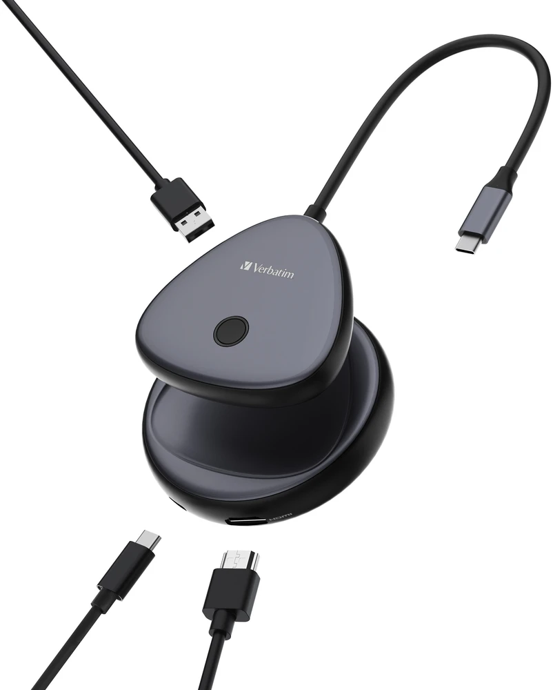 „Verbatim“ – „Share My Screen“ USB-C belaidis ekrano adapteris 4K su šakotuvu