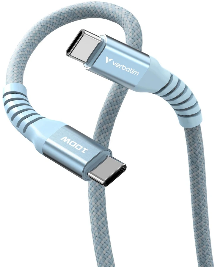 „Verbatim“ – sinchronizavimo ir įkrovimo magnetinis laidas – 100 W USB-C į USB-C, 120 cm