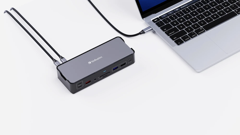 VERBATIM USB-C Pro įkrovimo stotelė, 15 prievadų, CDS-15
