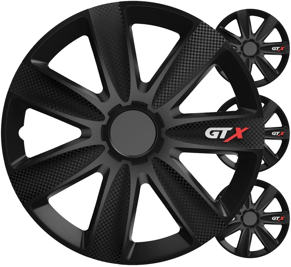 Versaco Ratų gaubtai 4 vnt. GTX, Carbon juodi 17"