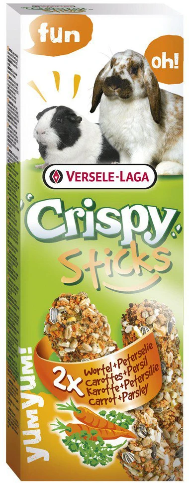 „Versele Laga“ – „Sticks“ triušių ir jūrų kiaulyčių pašaras, morkos ir petražolės, 110 g – (510.0138)