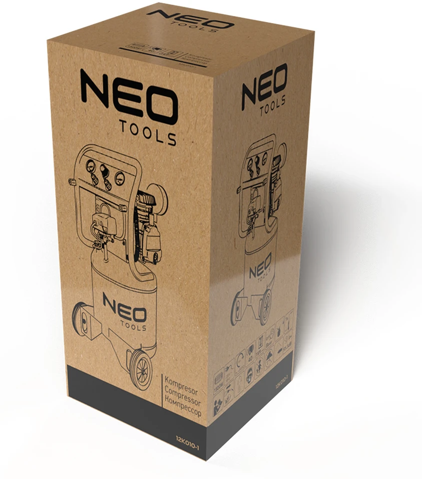 Neo Vertikalus alyvos kompresorius 40 l, 230 V