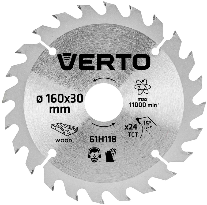 Verto Tarcza Widia pjūklo diskas, 160 x 30 mm, 24 dantys