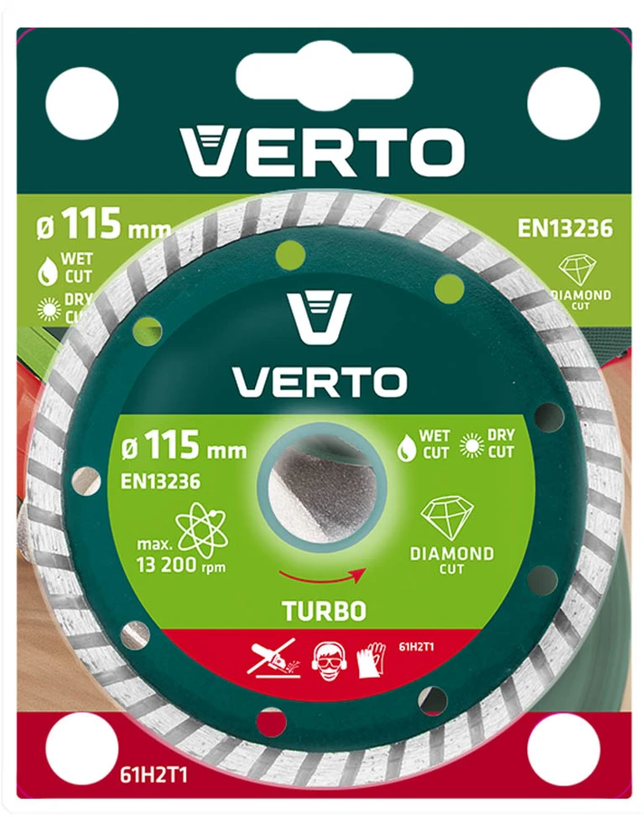 Tarcza Verto Diamond gelež geležtė 115x22,2mm turbina
