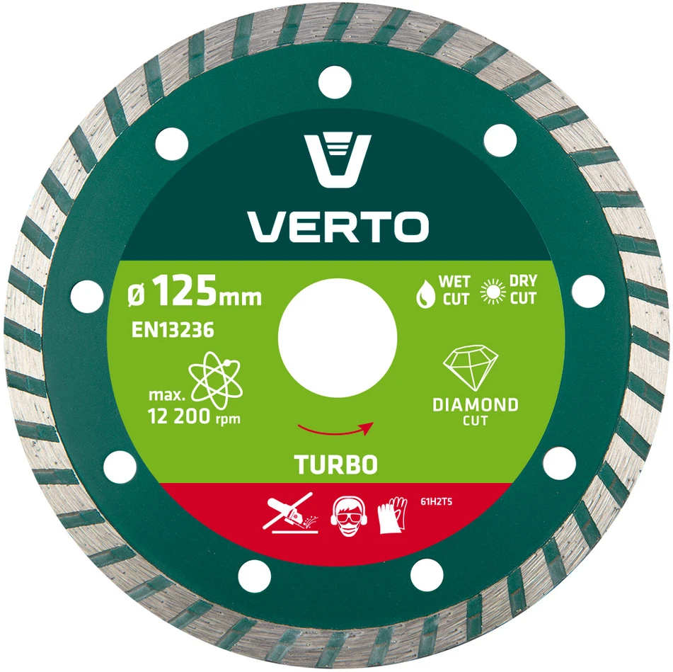 Tarcza Verto 125x22,2 mm turbo deimantinis diskas - 61H2T5