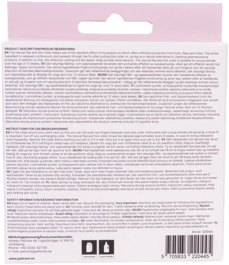 „vetcare“ – antkaklis nuo blusų ir erkių katėms – citrinų spalvos – 35 cm