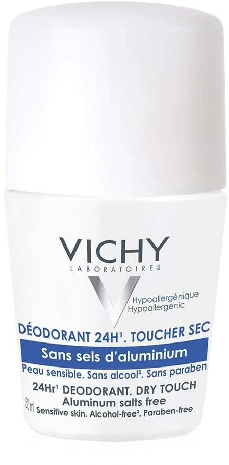 Rutulinis dezodorantas jautriai odai Vichy 24H Dry Touch Deodorant Sensitive Skin, 50ml