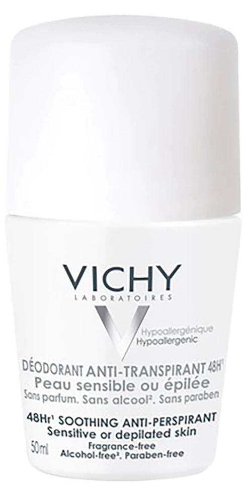 Vichy 48h Anti Perspirant Deodorant Roll On Rutulinis dezodorantas jautriai ir sudirgusiai odai, 50 ml