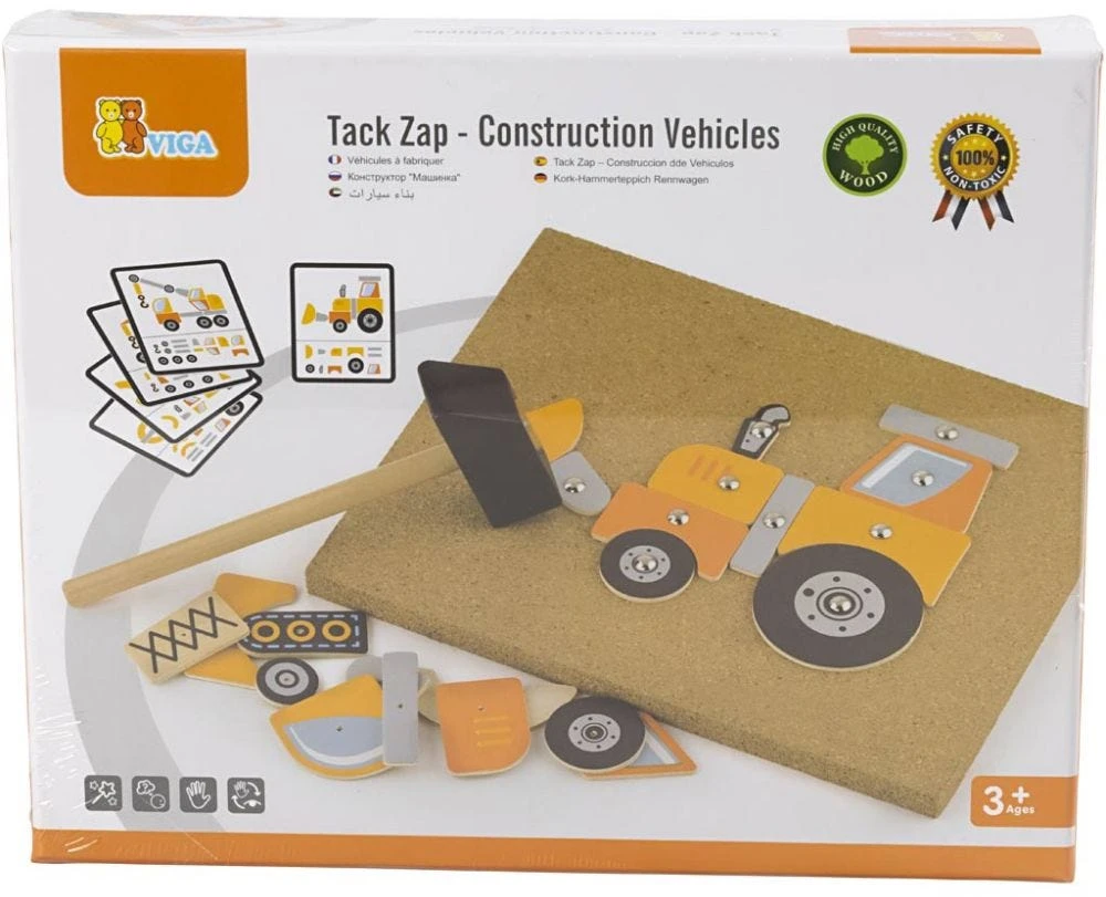 Viga Toys Medinė Priešpaskaita Statybos Transportas 45 Elementai