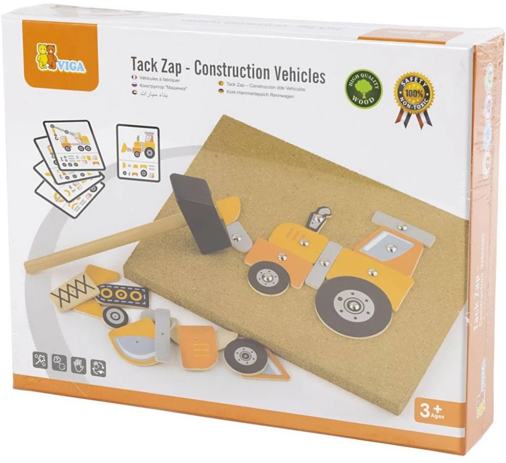 Viga Toys Medinė Priešpaskaita Statybos Transportas 45 Elementai