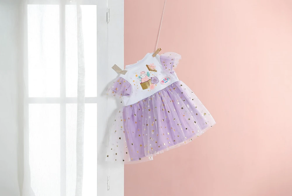 Zapf Violetinė sijonėlio suknelė 43 cm lėlei (Baby born)
