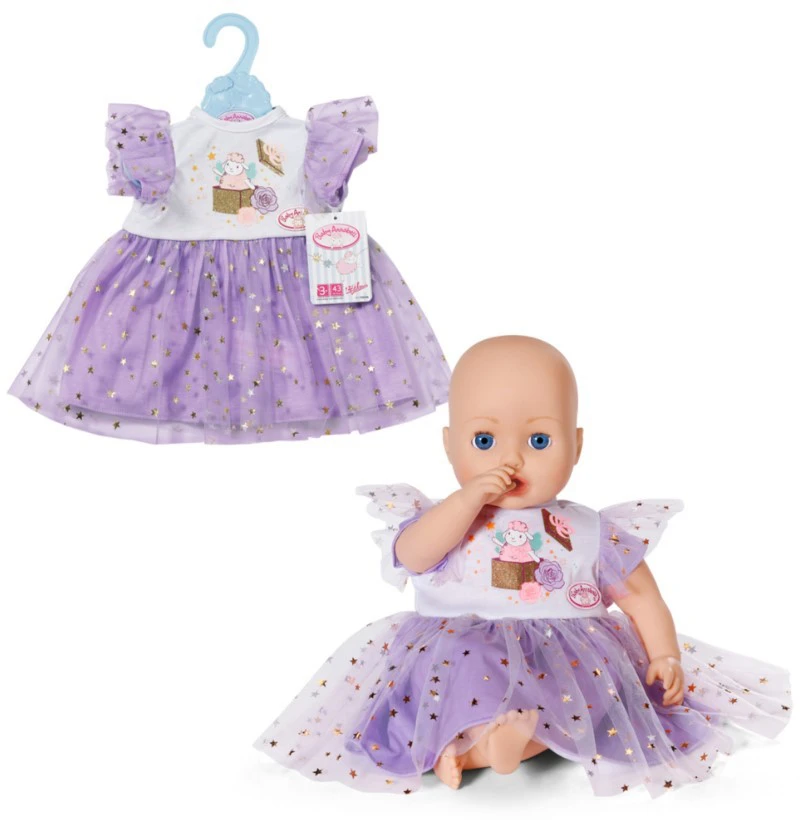 Zapf Violetinė sijonėlio suknelė 43 cm lėlei (Baby born)