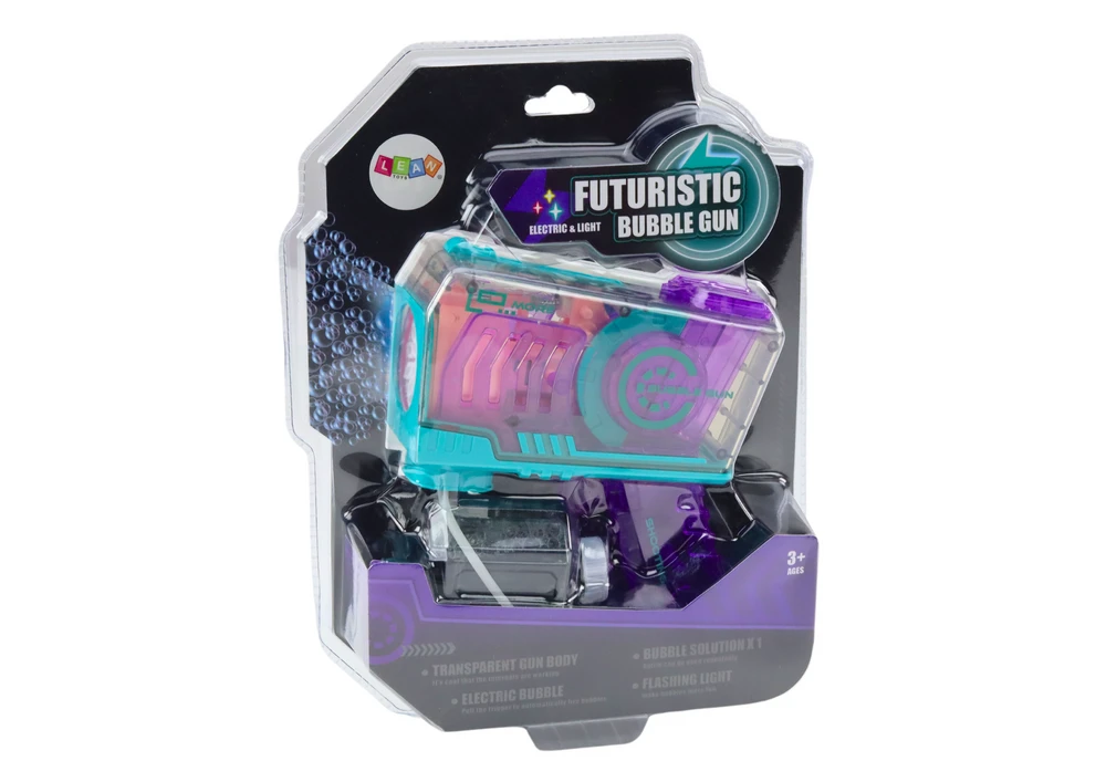 Lean Toys Purpurinis muilo burbuliukų šautuvas vaikams