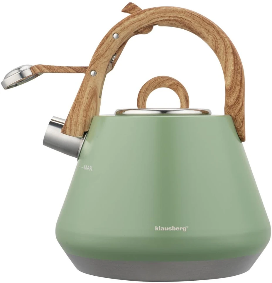 Virdulys plieno su gwizdkiem 2,5 l mėlyna, indukcija, klausberg kb-9062