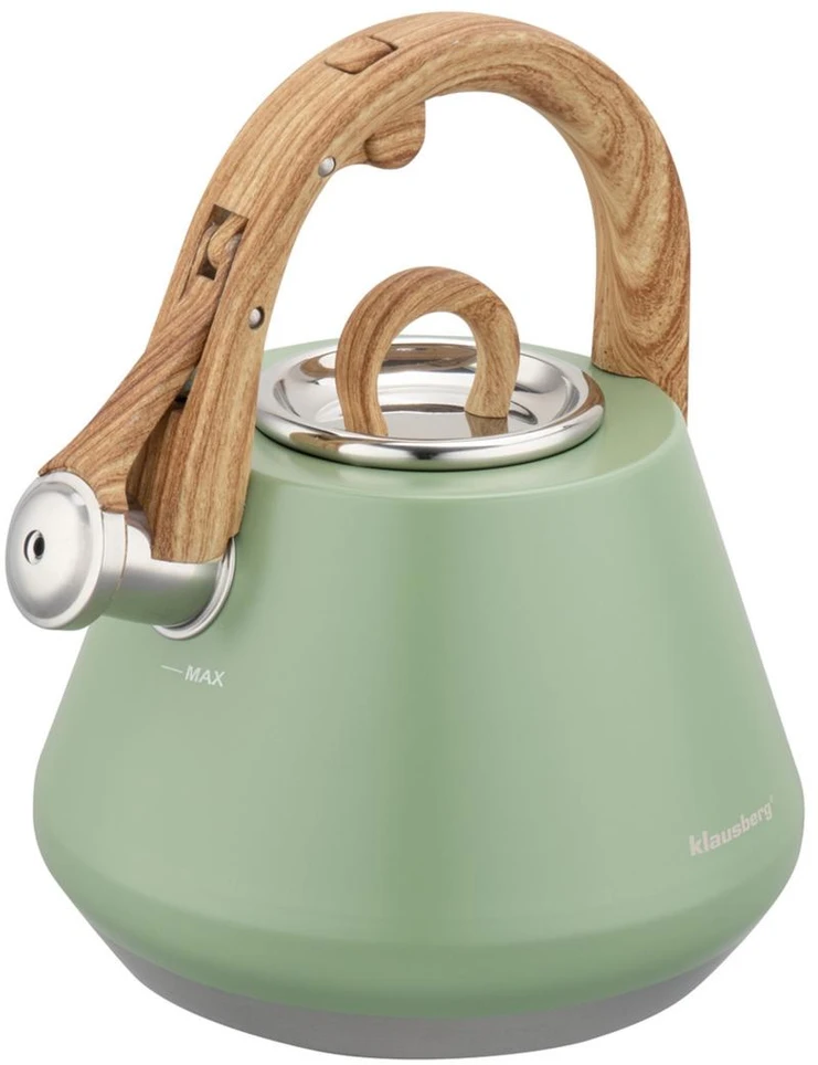 Virdulys plieno su gwizdkiem 2,5 l mėlyna, indukcija, klausberg kb-9062