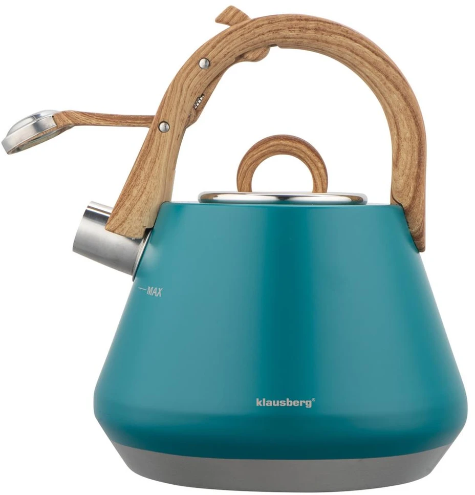 Virdulys plieno su gwizdkiem 2,5 l pistacja, indukcija, klausberg kb-9063
