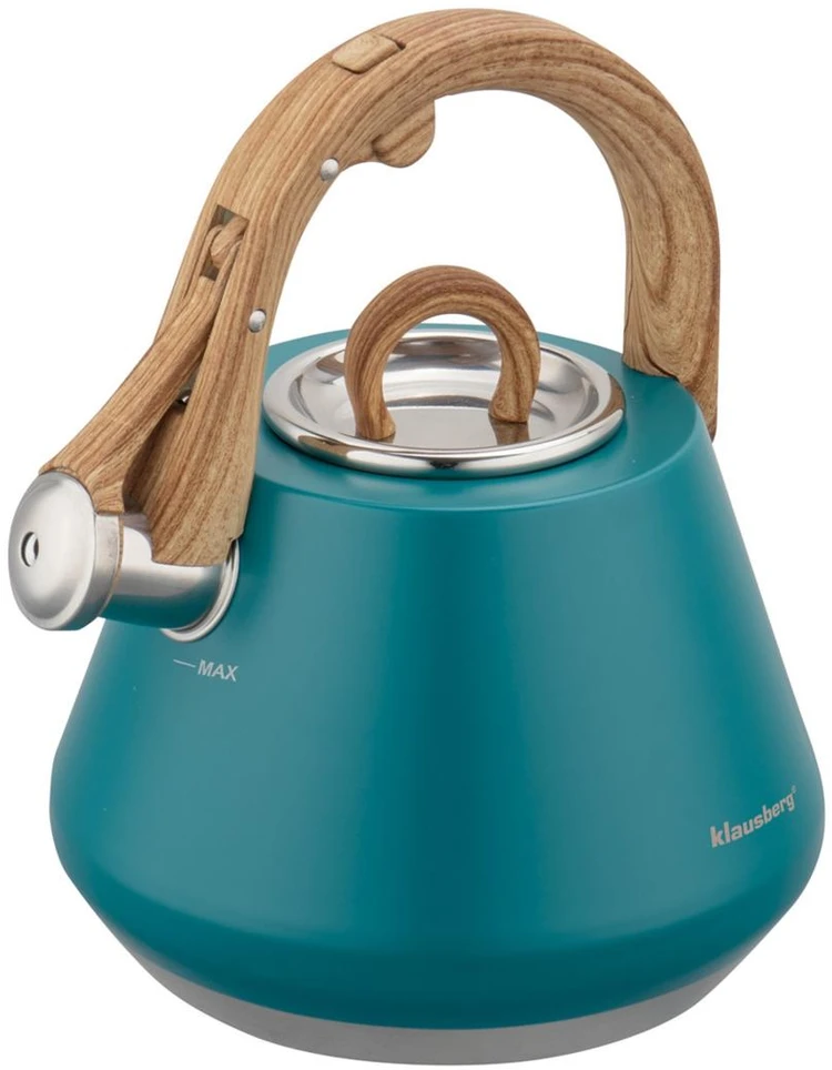 Virdulys plieno su gwizdkiem 2,5 l pistacja, indukcija, klausberg kb-9063